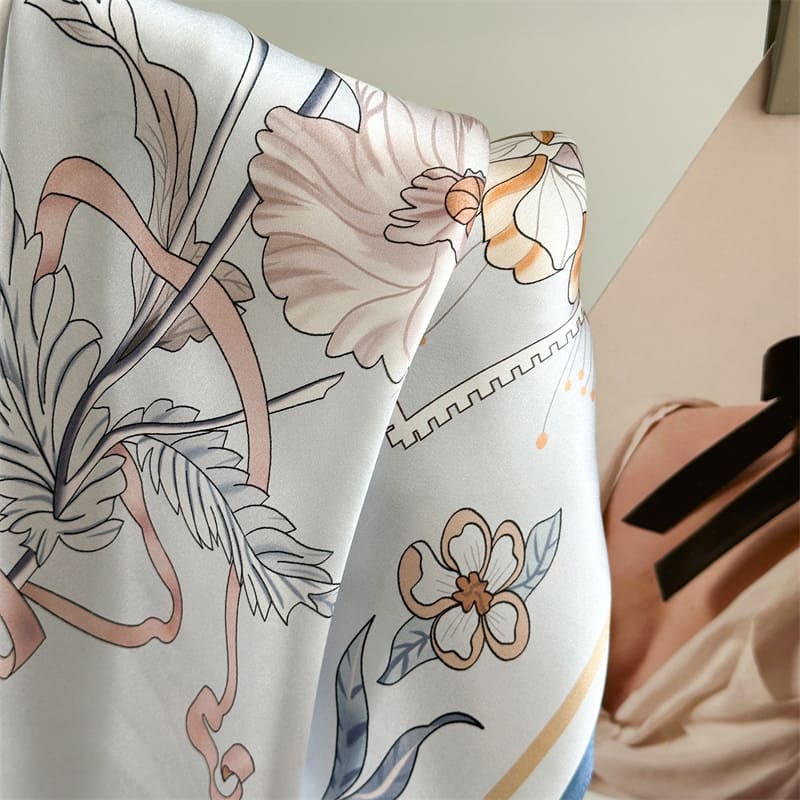 MaraSilk Pure Mulberry Silk Scarf - Square Crepe Satin MS852