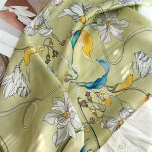 MaraSilk Pure Mulberry Silk Scarf - Square Crepe Satin MS852