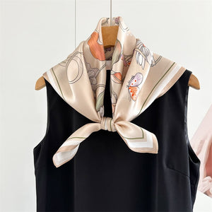 MaraSilk Pure Mulberry Silk Scarf - Square Crepe Satin MS852