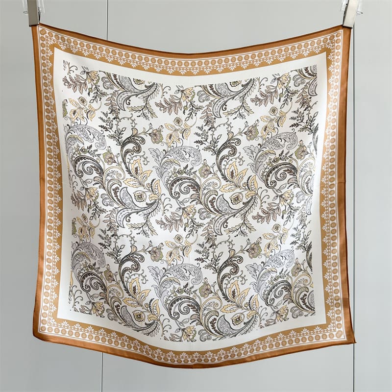 MaraSilk Pure Mulberry Silk Scarf - Square Crepe Satin MS852 25" x 25" MS85206