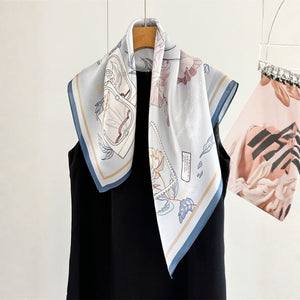 MaraSilk Pure Mulberry Silk Scarf - Square Crepe Satin MS852