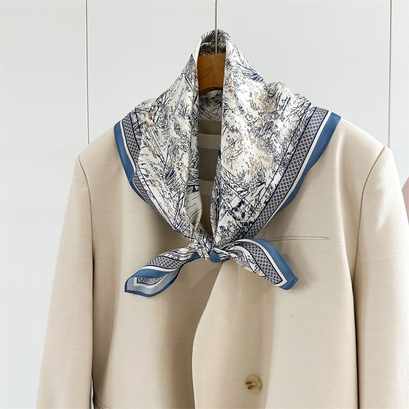 MaraSilk Pure Mulberry Silk Scarf - Square Crepe Satin MS852