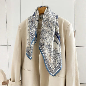 MaraSilk Pure Mulberry Silk Scarf - Square Crepe Satin MS852