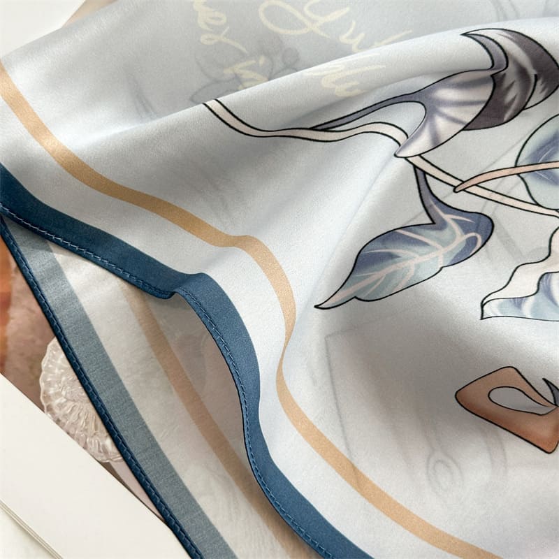 MaraSilk Pure Mulberry Silk Scarf - Square Crepe Satin MS852