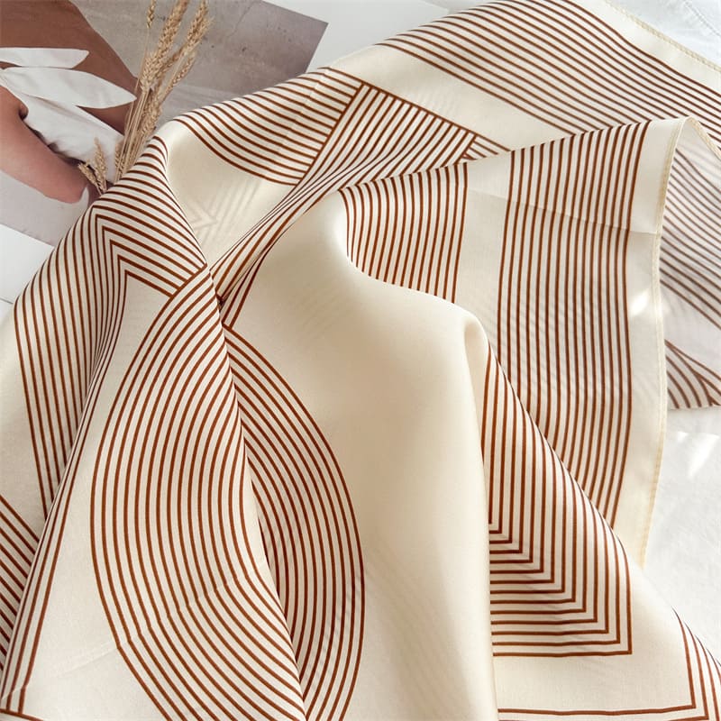 MaraSilk Pure Mulberry Silk Scarf - Square Crepe Satin MS853