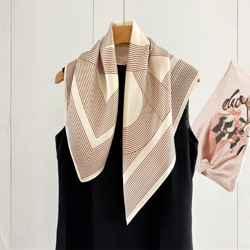 MaraSilk Pure Mulberry Silk Scarf - Square Crepe Satin MS853