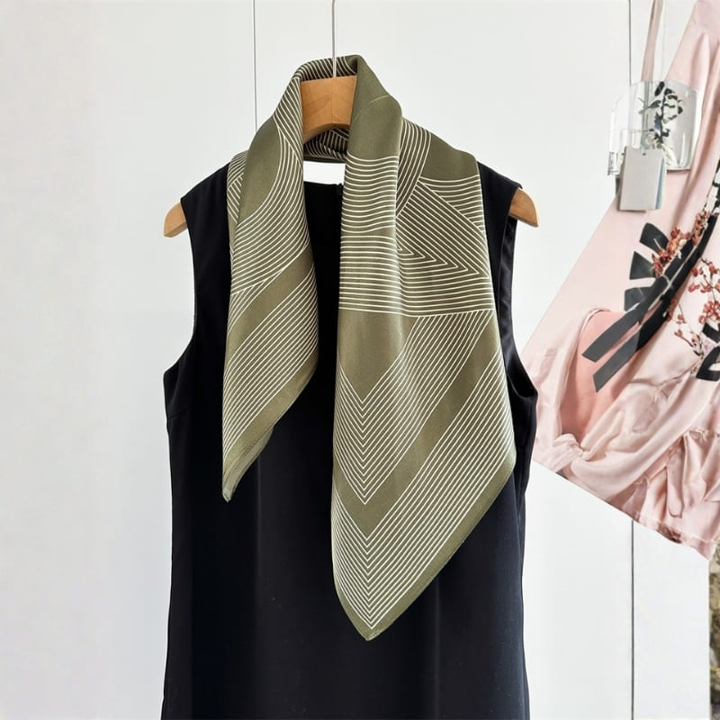MaraSilk Pure Mulberry Silk Scarf - Square Crepe Satin MS853