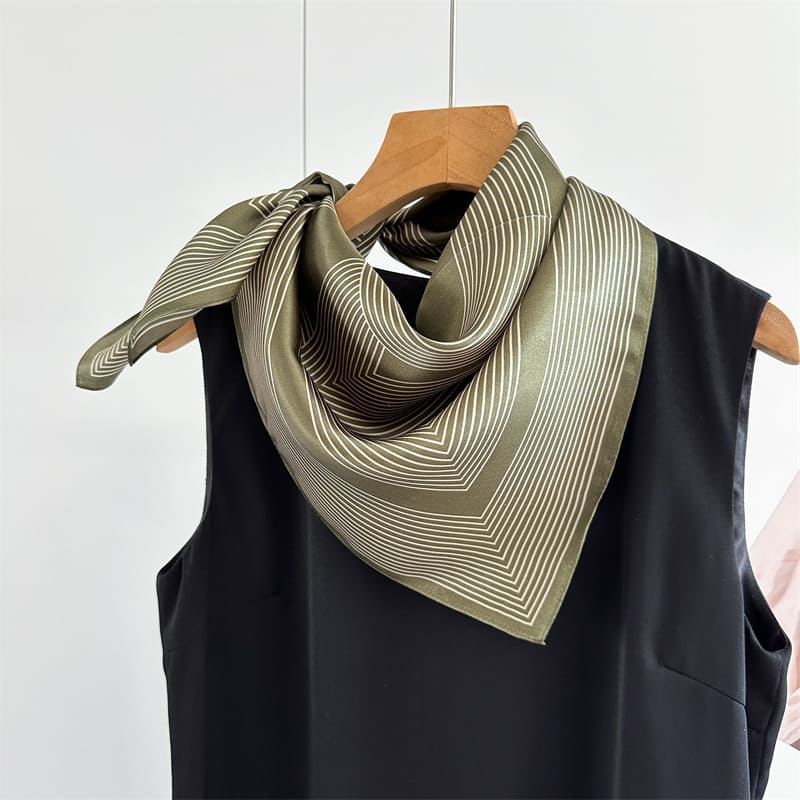 MaraSilk Pure Mulberry Silk Scarf - Square Crepe Satin MS853