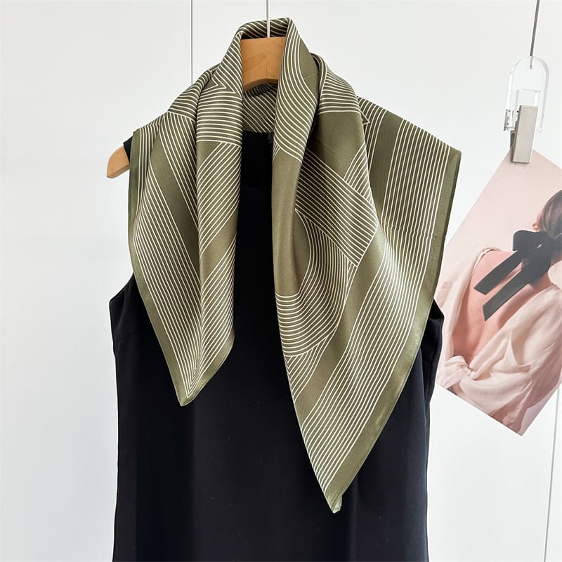 MaraSilk Pure Mulberry Silk Scarf - Square Crepe Satin MS853