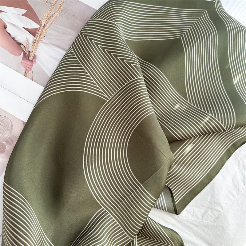 MaraSilk Pure Mulberry Silk Scarf - Square Crepe Satin MS853