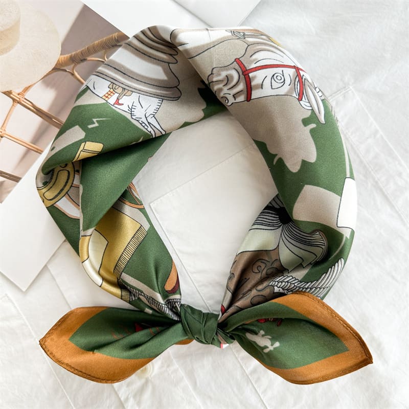 MaraSilk Pure Mulberry Silk Scarf - Square Crepe Satin MS857 20" x 20" MS85711