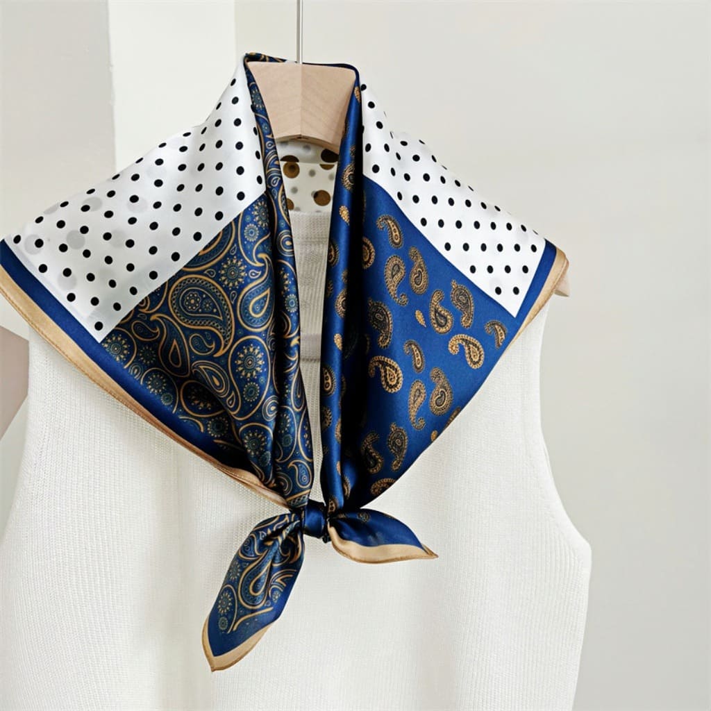 MaraSilk Pure Mulberry Silk Scarf - Square Crepe Satin MS87 25" x 25" MS8701