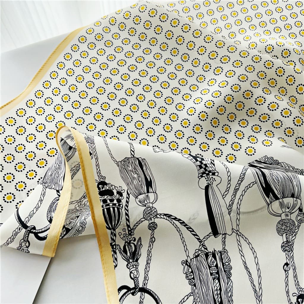 MaraSilk Pure Mulberry Silk Scarf - Square Crepe Satin MS88