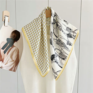 MaraSilk Pure Mulberry Silk Scarf - Square Crepe Satin MS88