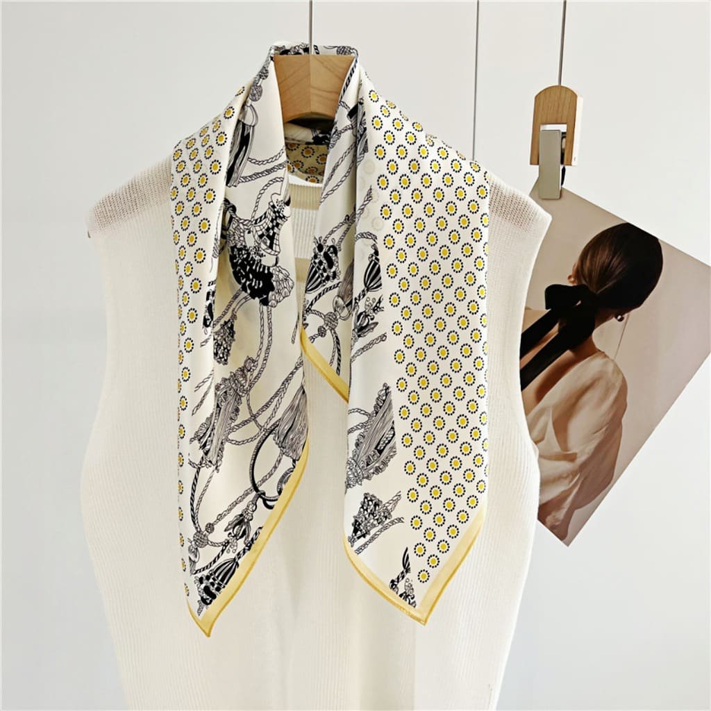 MaraSilk Pure Mulberry Silk Scarf - Square Crepe Satin MS88