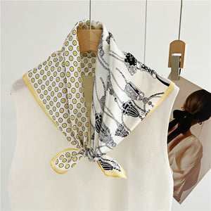 MaraSilk Pure Mulberry Silk Scarf - Square Crepe Satin MS88 25" x 25" MS8801