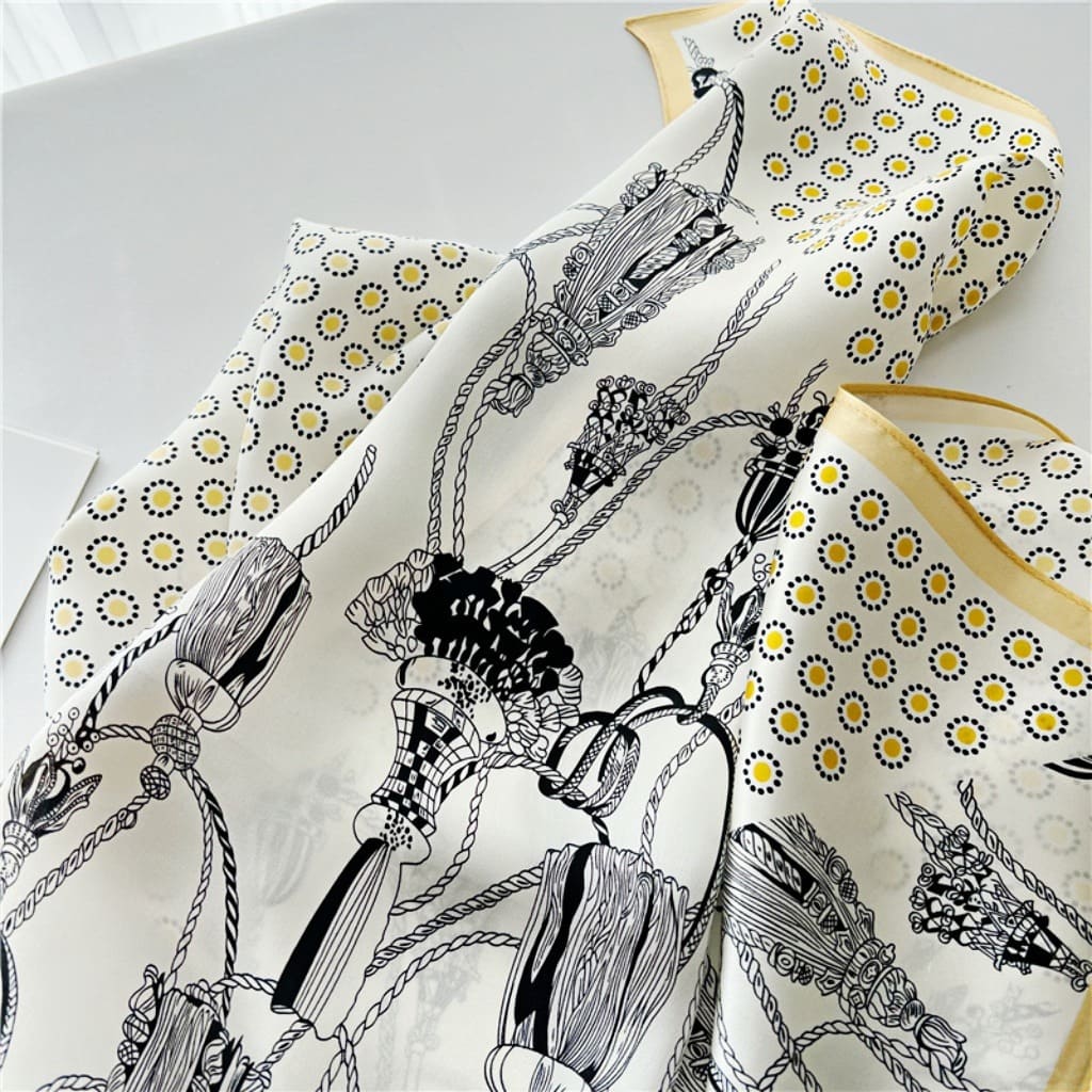 MaraSilk Pure Mulberry Silk Scarf - Square Crepe Satin MS88