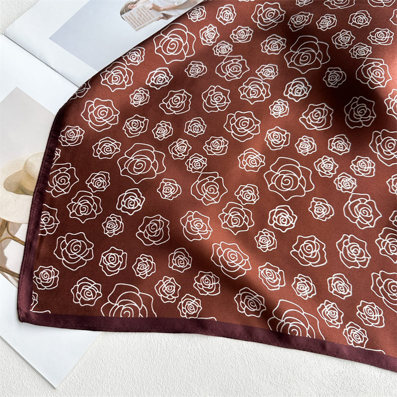 MaraSilk Pure Mulberry Silk Scarf - Square Crepe Satin MS881