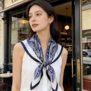 MaraSilk Pure Mulberry Silk Scarf - Square Crepe Satin MS881