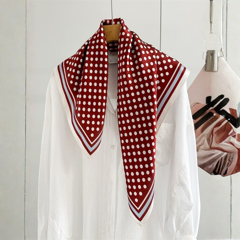 MaraSilk Pure Mulberry Silk Scarf - Square Crepe Satin MS881
