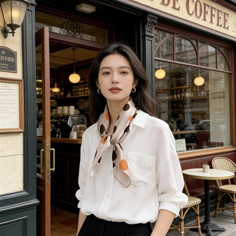 MaraSilk Pure Mulberry Silk Scarf - Square Crepe Satin MS881