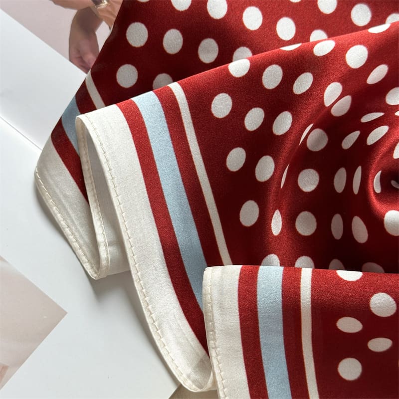 MaraSilk Pure Mulberry Silk Scarf - Square Crepe Satin MS881