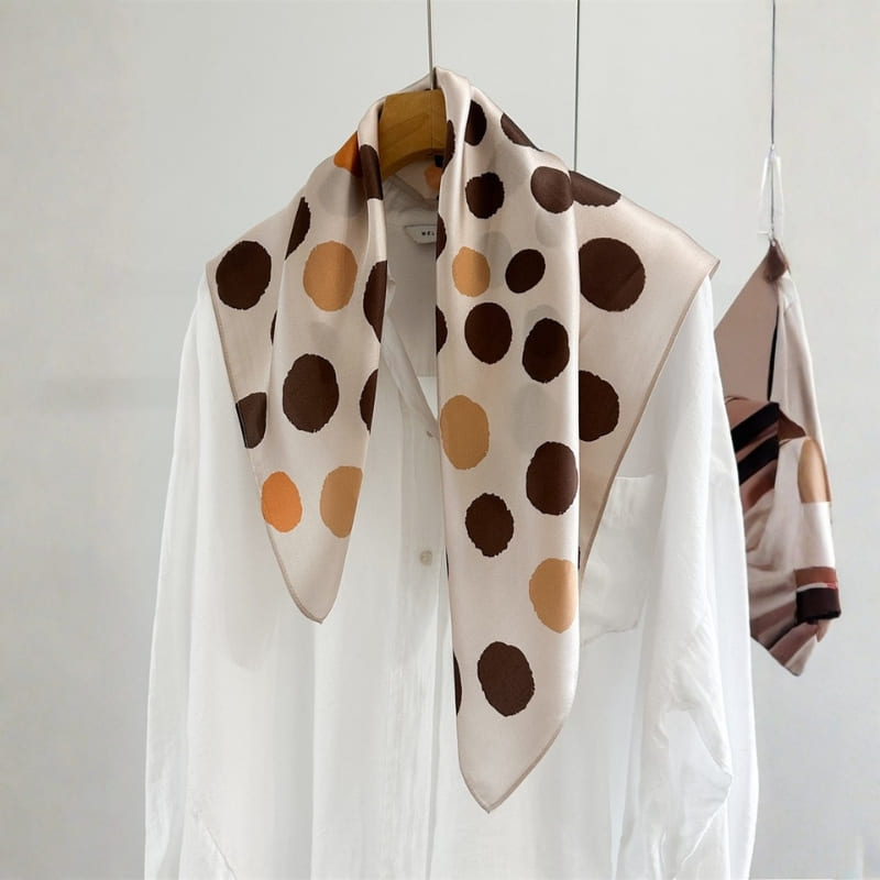 MaraSilk Pure Mulberry Silk Scarf - Square Crepe Satin MS881