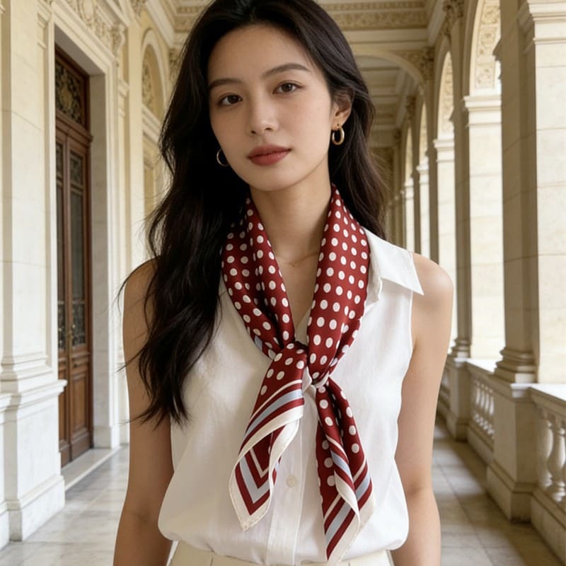 MaraSilk Pure Mulberry Silk Scarf - Square Crepe Satin MS881