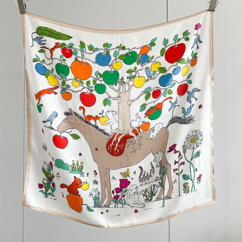 MaraSilk Pure Mulberry Silk Scarf - Square Crepe Satin MS882 25" x 25" MS88201