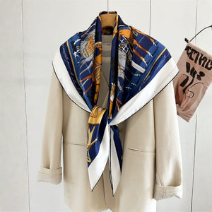 MaraSilk Pure Mulberry Silk Scarf - Square Crepe Satin MS889