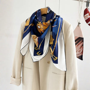 MaraSilk Pure Mulberry Silk Scarf - Square Crepe Satin MS889