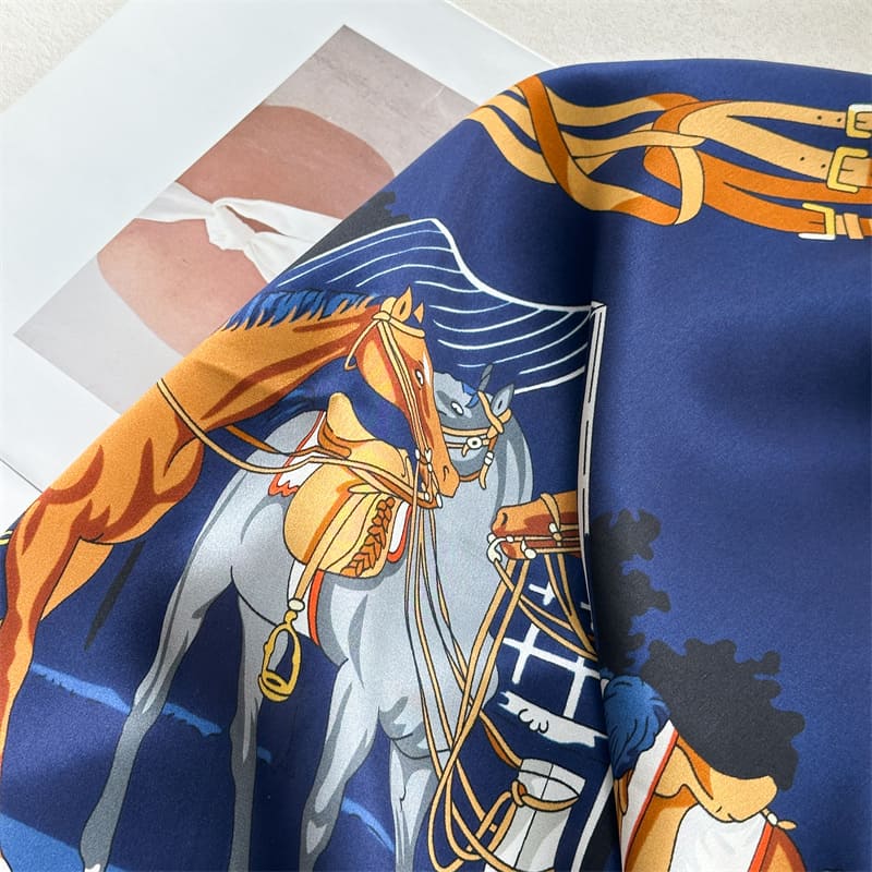 MaraSilk Pure Mulberry Silk Scarf - Square Crepe Satin MS889