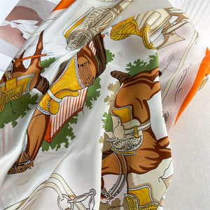 MaraSilk Pure Mulberry Silk Scarf - Square Crepe Satin MS889