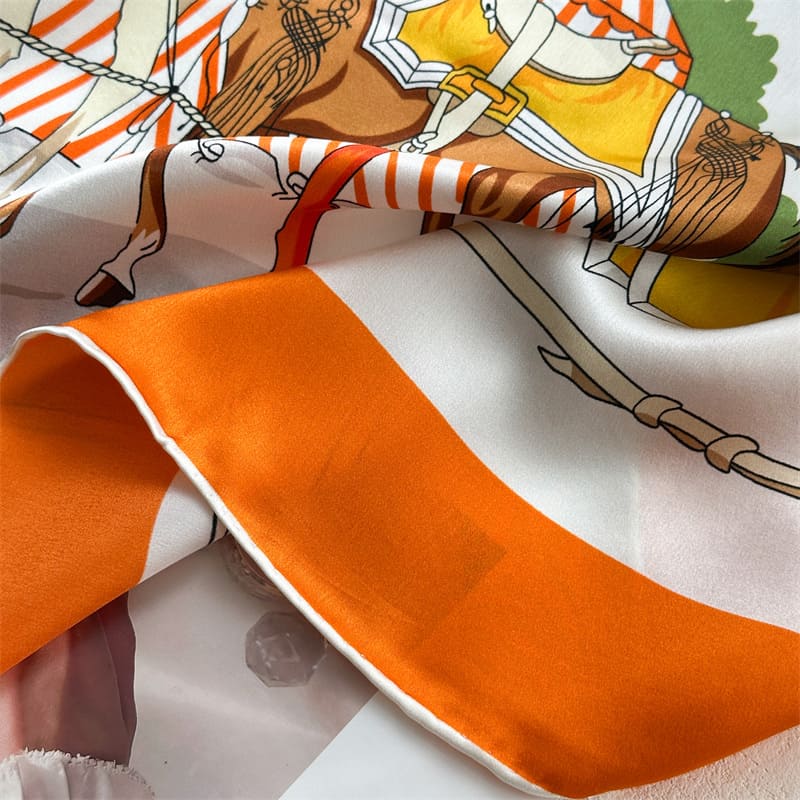 MaraSilk Pure Mulberry Silk Scarf - Square Crepe Satin MS889