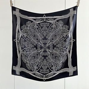 MaraSilk Pure Mulberry Silk Scarf - Square Crepe Satin MS89 25" x 25" MS8901