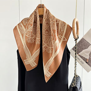 MaraSilk Pure Mulberry Silk Scarf - Square Crepe Satin MS89