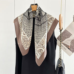 MaraSilk Pure Mulberry Silk Scarf - Square Crepe Satin MS89