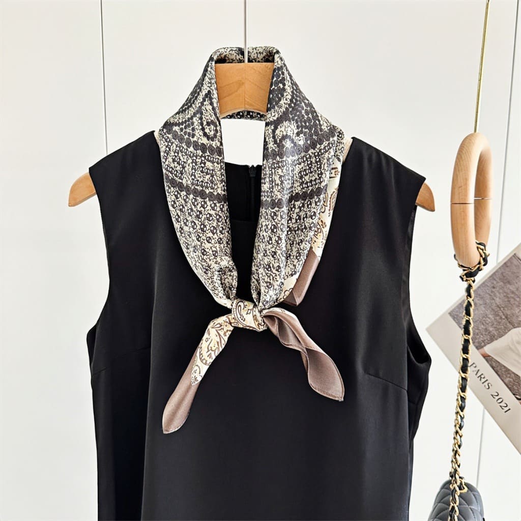 MaraSilk Pure Mulberry Silk Scarf - Square Crepe Satin MS89