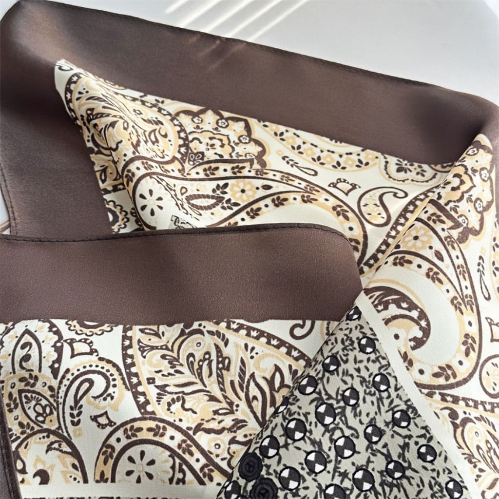 MaraSilk Pure Mulberry Silk Scarf - Square Crepe Satin MS89