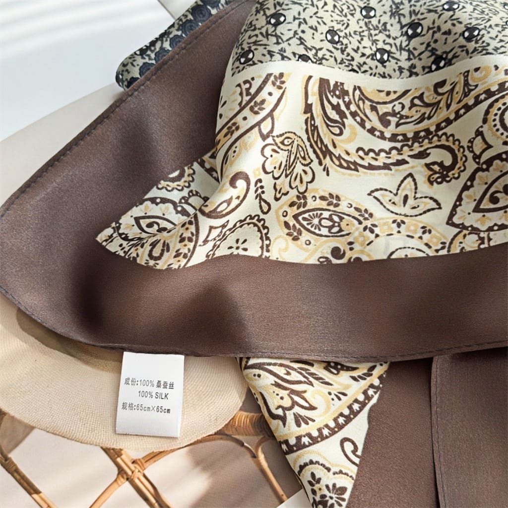 MaraSilk Pure Mulberry Silk Scarf - Square Crepe Satin MS89