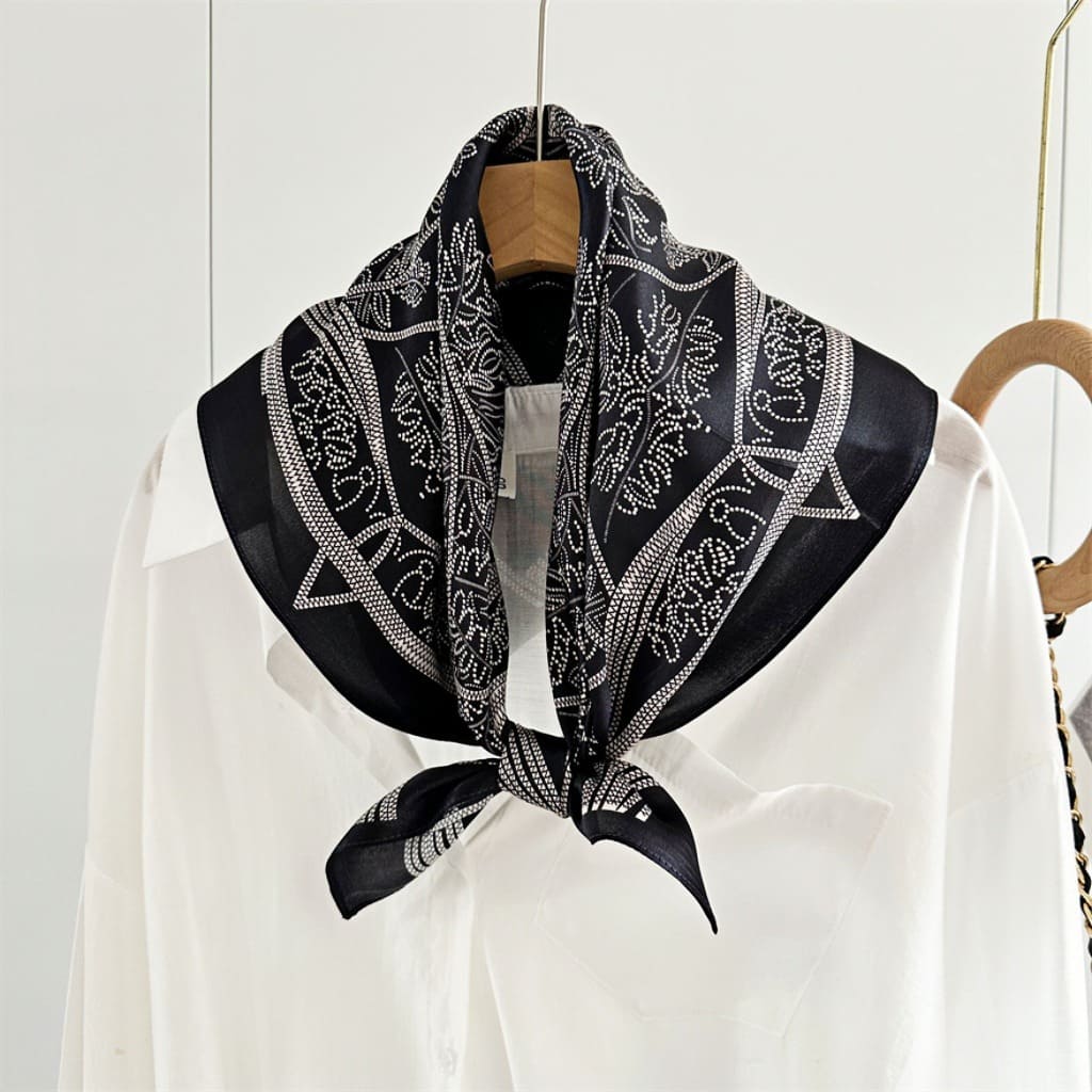 MaraSilk Pure Mulberry Silk Scarf - Square Crepe Satin MS89