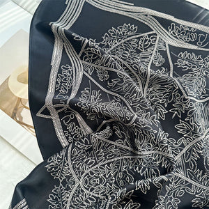 MaraSilk Pure Mulberry Silk Scarf - Square Crepe Satin MS89