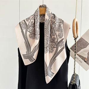 MaraSilk Pure Mulberry Silk Scarf - Square Crepe Satin MS89