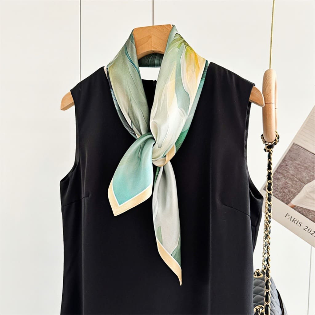 MaraSilk Pure Mulberry Silk Scarf - Square Crepe Satin MS90