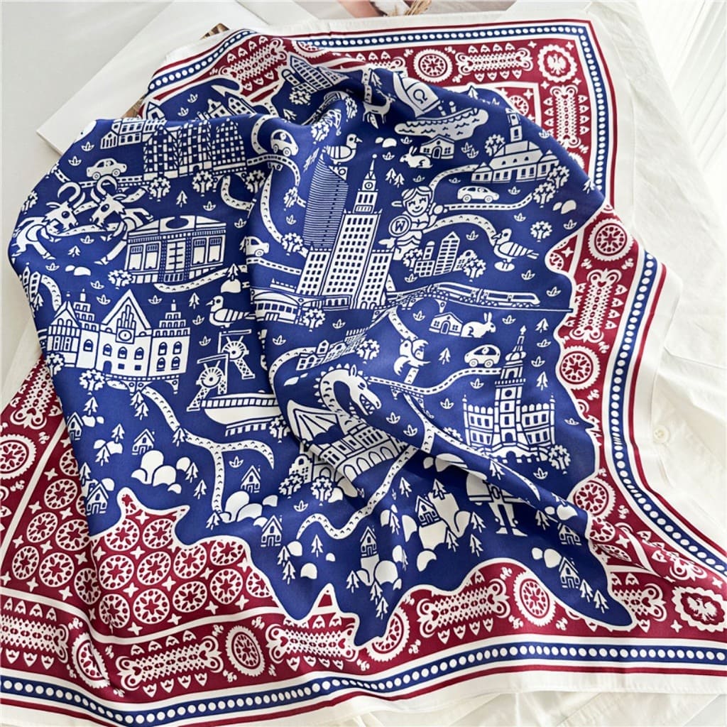 MaraSilk Pure Mulberry Silk Scarf - Square Crepe Satin MS91