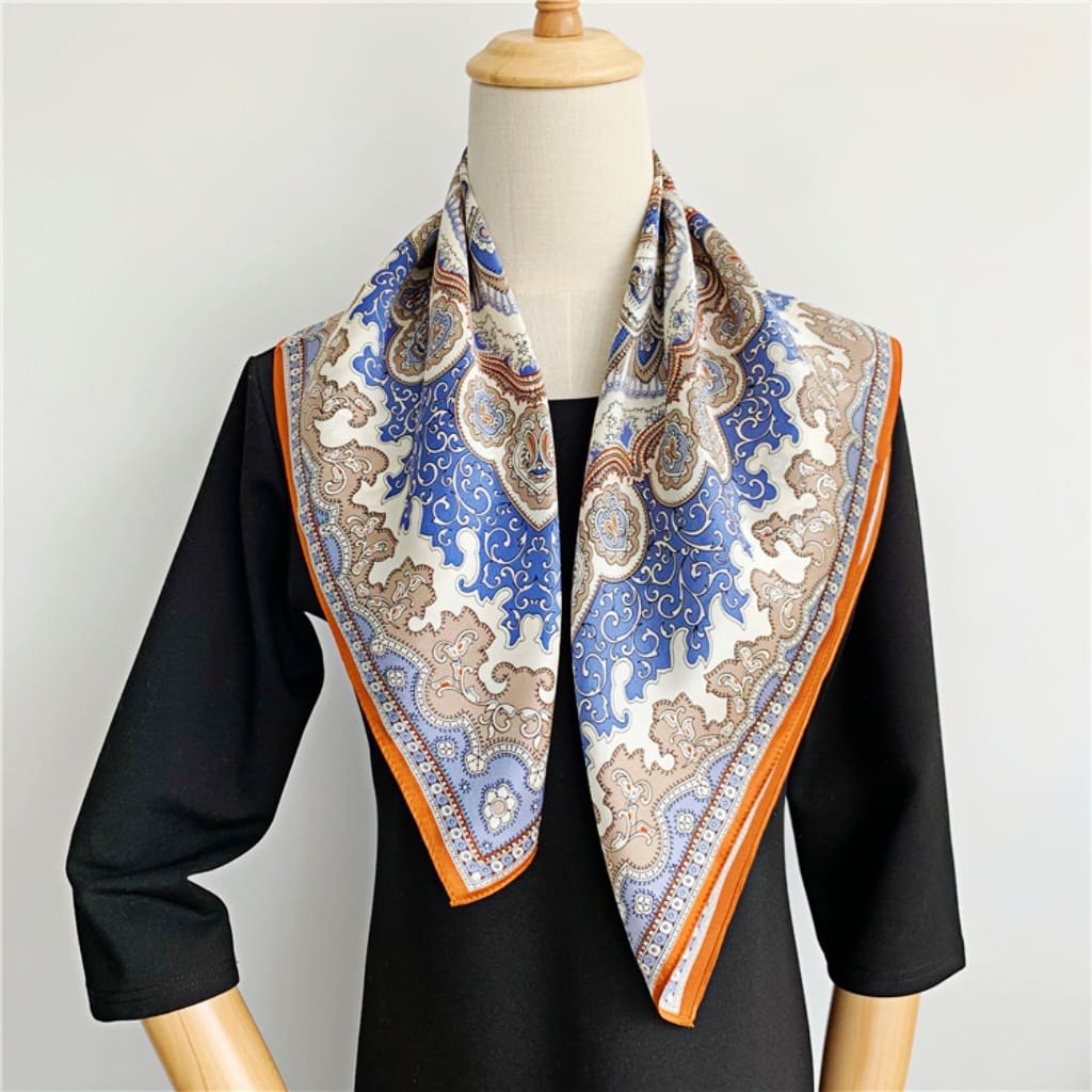 MaraSilk Pure Mulberry Silk Scarf - Square Crepe Satin MS93