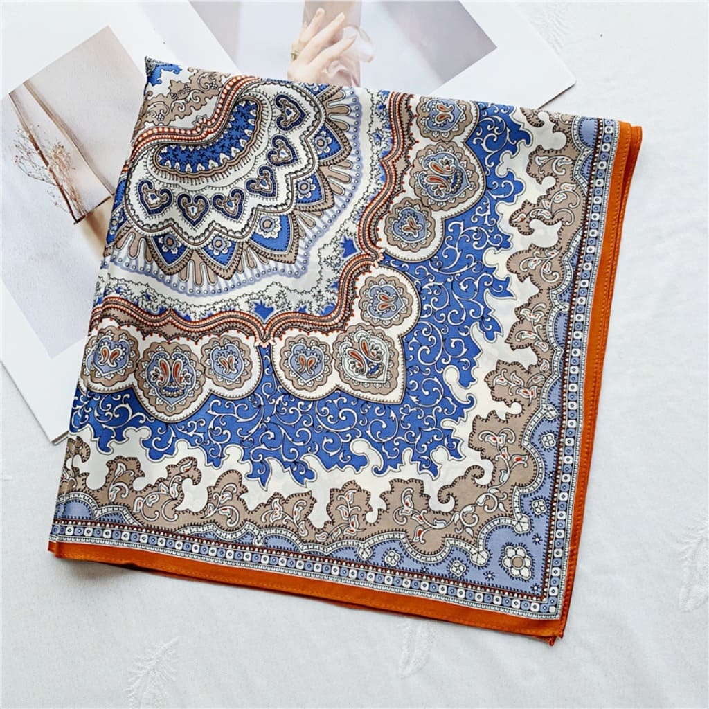 MaraSilk Pure Mulberry Silk Scarf - Square Crepe Satin MS93