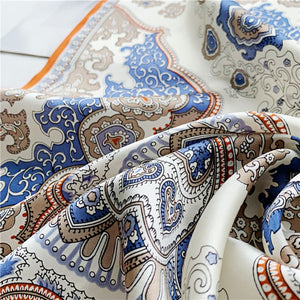 MaraSilk Pure Mulberry Silk Scarf - Square Crepe Satin MS93