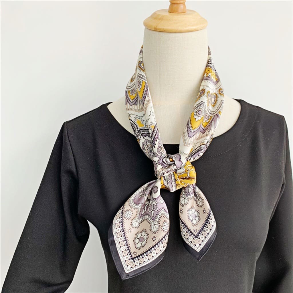 MaraSilk Pure Mulberry Silk Scarf - Square Crepe Satin MS93