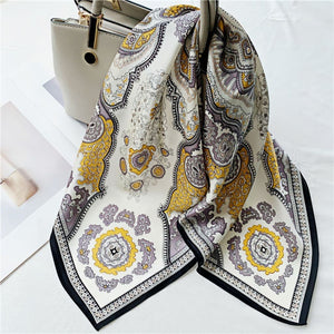 MaraSilk Pure Mulberry Silk Scarf - Square Crepe Satin MS93